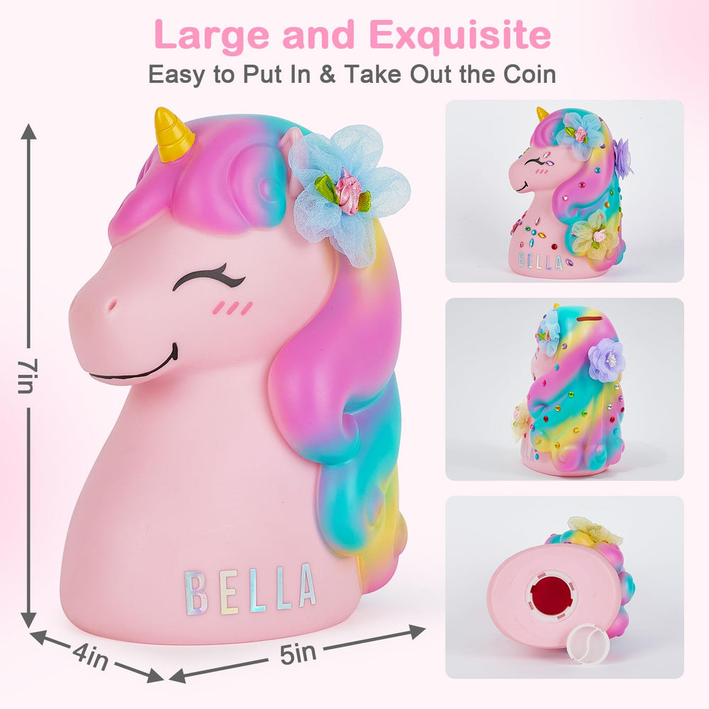 Tail slot accepts deposits in the MHJY unicorn piggy bank