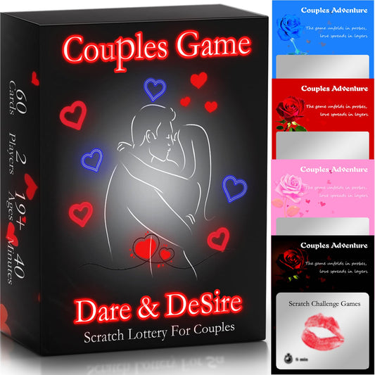 MHYHLQ scratch-off couples game cover with vibrant packaging for date night inspiration