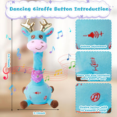 MIAODAM recordable giraffe message toy capturing your voice up to 15 seconds.