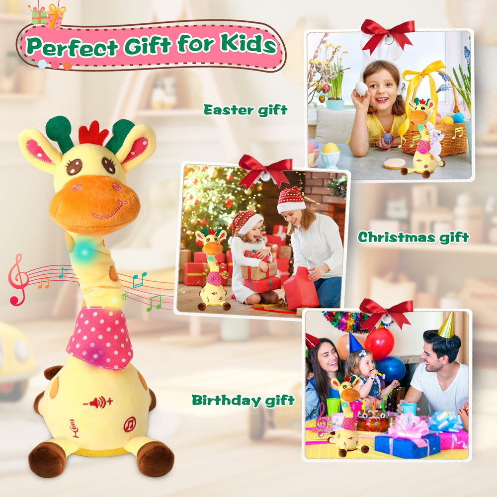 MIAODAM toddler-friendly giraffe plush for safe exploration