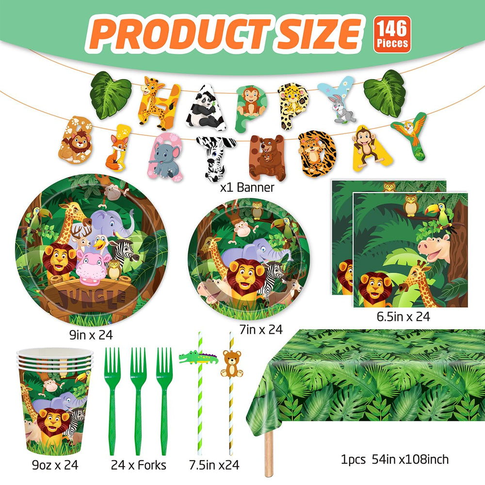 MIAOSHOUTAO jungle straws brighten the table with playful wildlife motif.