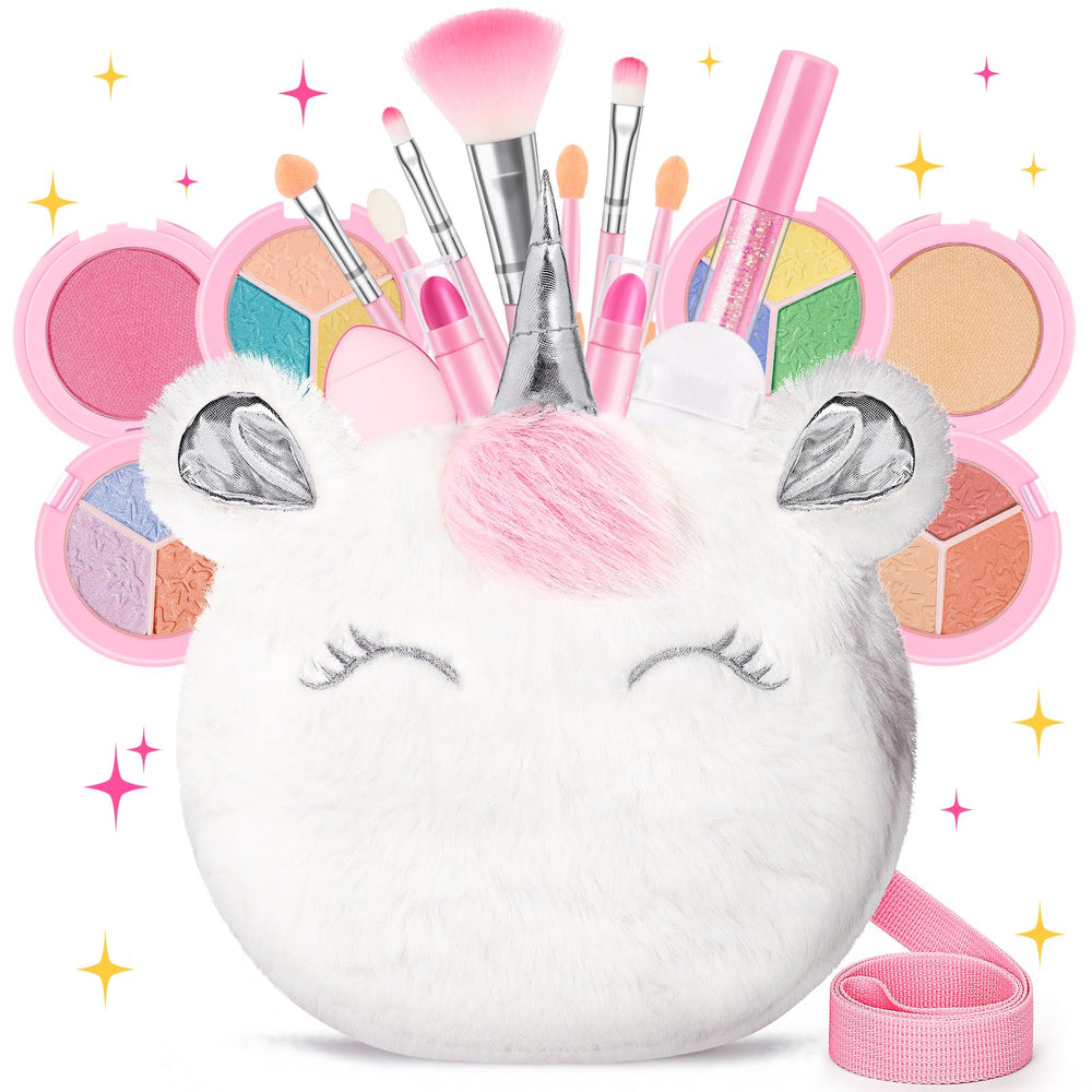 Mibasies kids real makeup kit eye shadow set, safe, washable for creative play