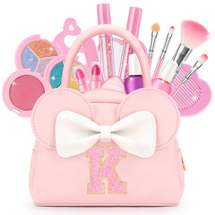 Mibasies kids real makeup kit open, mini mouse purse as the centerpiece for pretend play