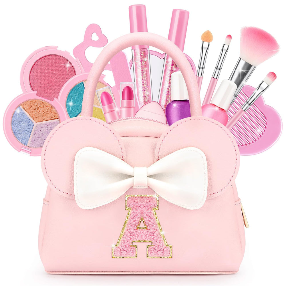 Mibasies Valentines makeup kit purse with 18 pieces for creative play and portability.