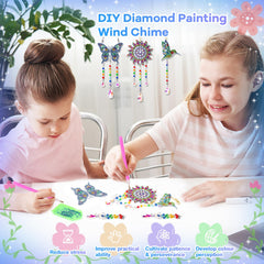 Micaracy Diamond Art Kit suncatcher pendants catching sunlight.