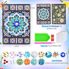 Micaracy mandala diamond painting kit for girls with sparkling design