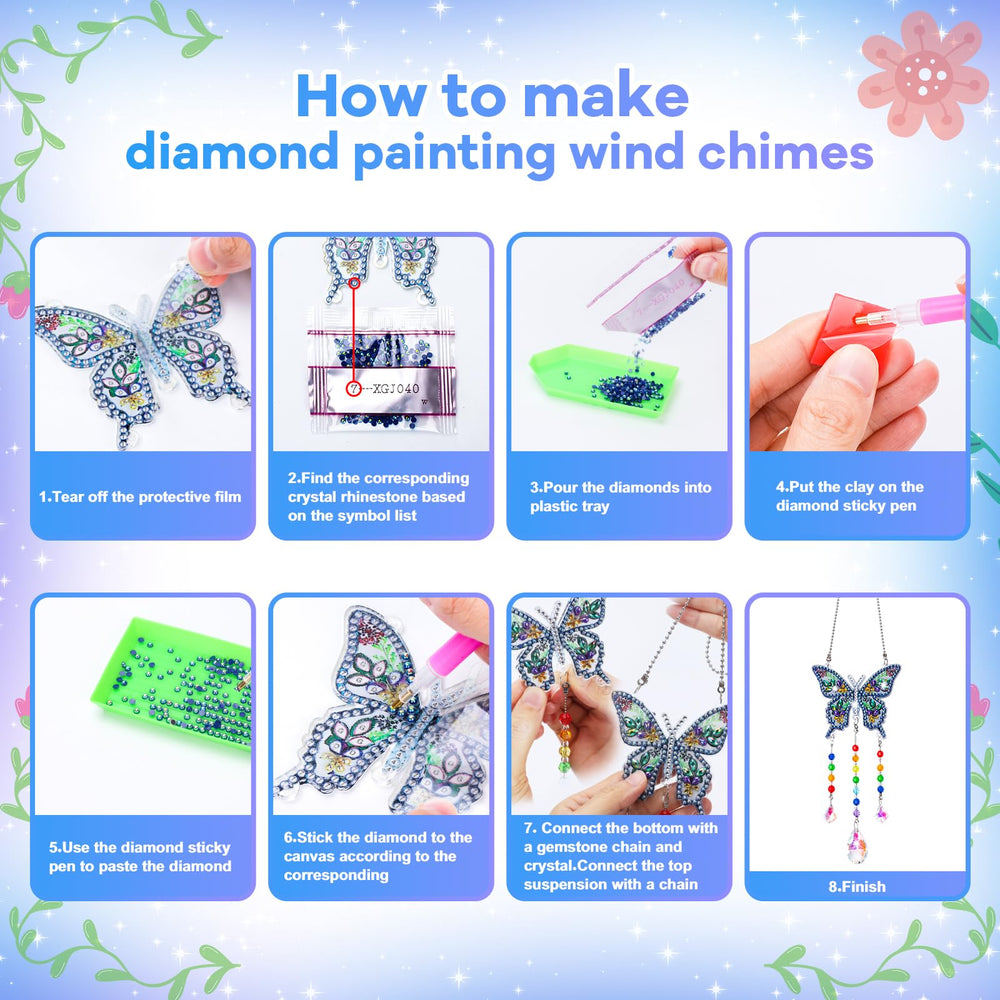 Micaracy wind chime accessories and craft tools included.