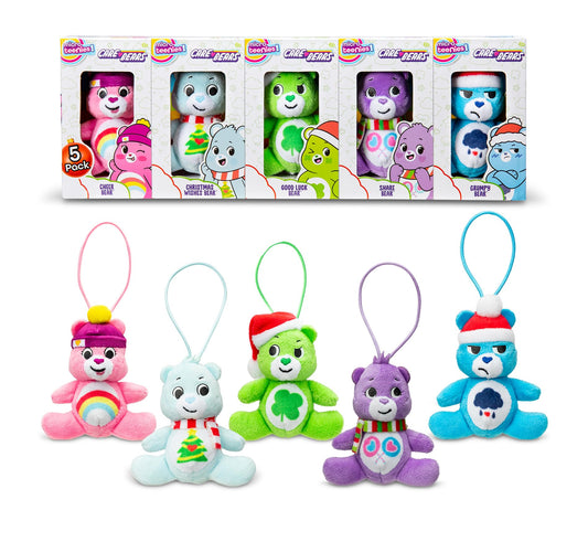 Micro Teenies Care Bears holiday treasure box held in hand for gifting.