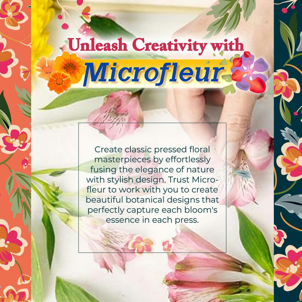Compact portable Microfleur press kit ideal for home or travel crafting.