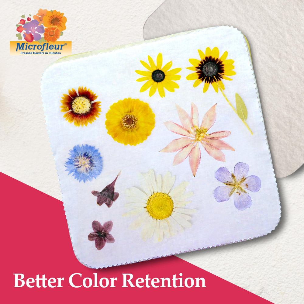 Microfleur DIY floral crafts with liners and pads for decorative pressed botanicals
