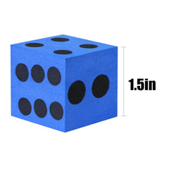 Six-pack Midelong foam dice ready for quick math games.