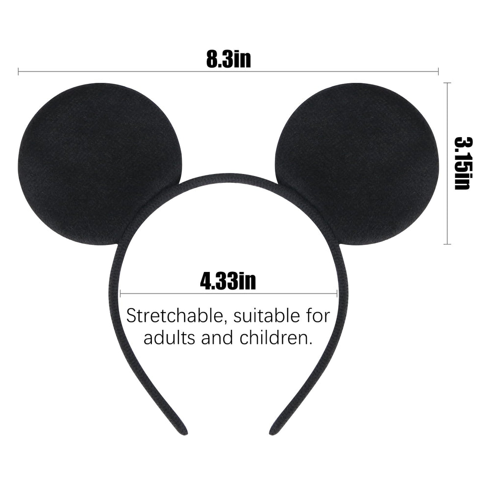 MIDELONG black mouse ears headband ideal party favors for kids and teens