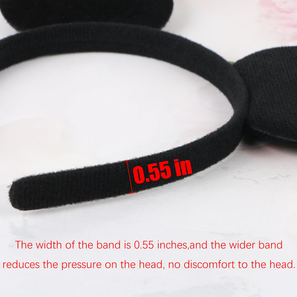 MIDELONG mouse ears headband black with durable design for hours of wear