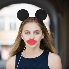 MIDELONG headband mouse ears in black for school plays and photo booths