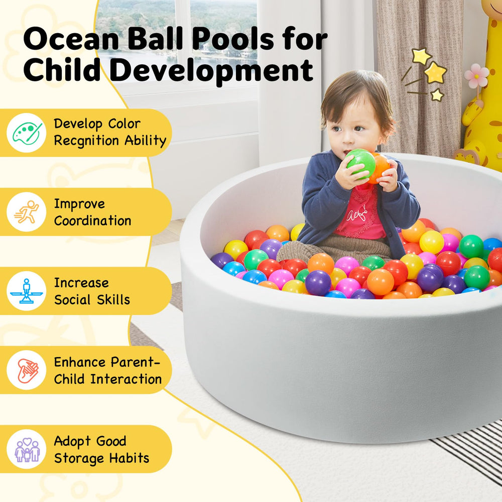 Miereirl ball pit bottom and walls protect toddlers during play