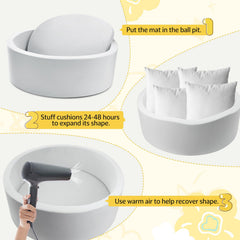 Miereirl ball pit vacuum-sealed design expands after opening