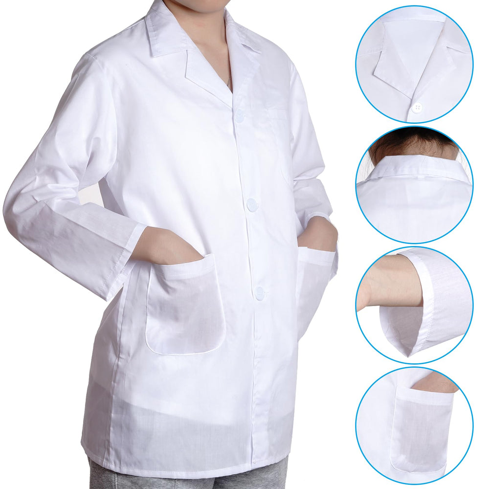 Mifengda kids pose-study wearing lab coat for daily pretend activities.