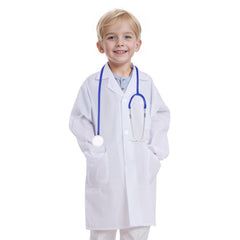 Mifengda realistic scientist lab coat, white color, ideal for role-play costumes.