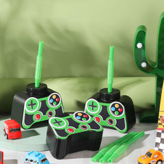 Includes lids and long straw for spill-resistant family-friendly gaming events.