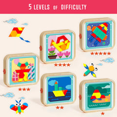 Migargle durable safe wood construction ensures long-lasting educational play.