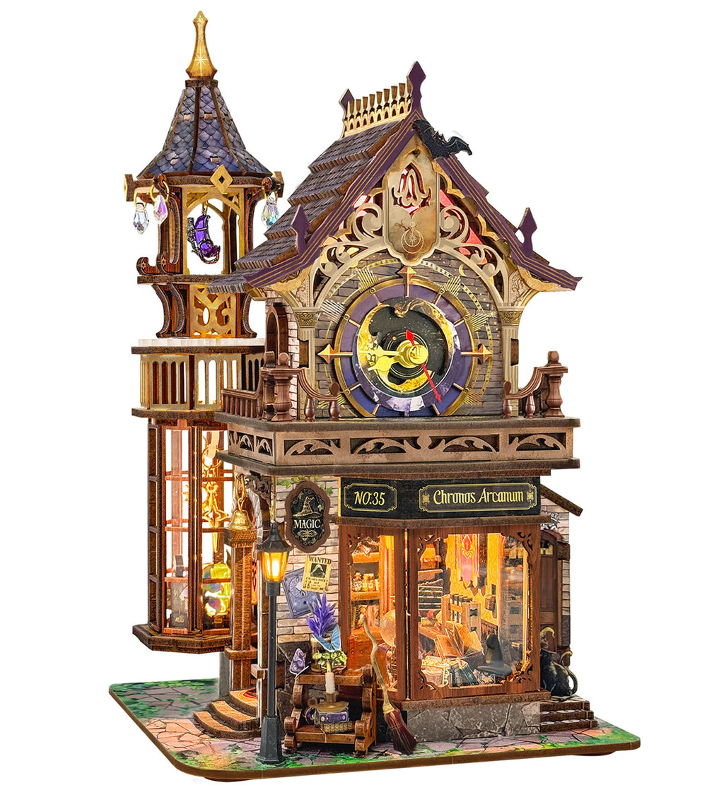 Miggley DIY miniature house kit for beginners and bookshelf display