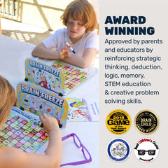 Two dry erase boards provide endless rounds in Brain Freeze.