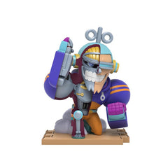 Mighty Jaxx XXRAY Egghead Arc Part 1 figurine in tray, ideal for collectors.