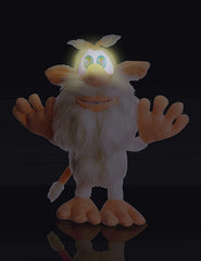 Booba plush with light-up eyes, enhancing night-time comfort