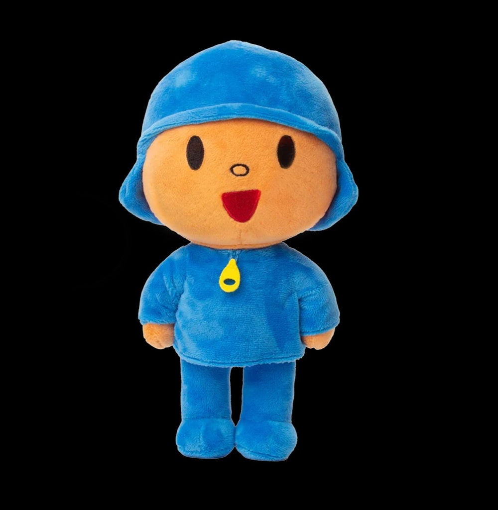 Mighty Mojo Pocoyo plush embroidery details provide durable, kid-friendly facial accents.