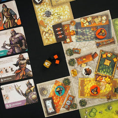 Mighty Boards Fateforge battle dynamics and dice in play