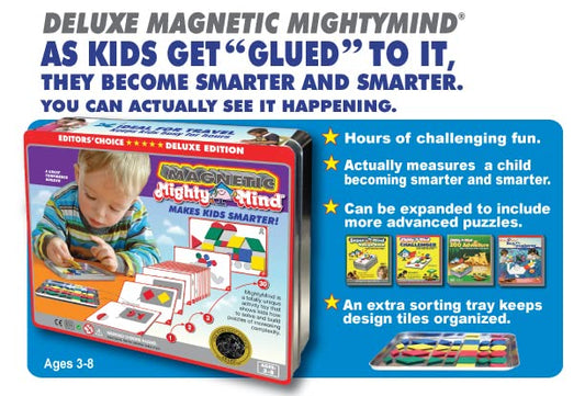 MightyMind Deluxe Magnetic Edition tray showing organized components for travel-friendly play.