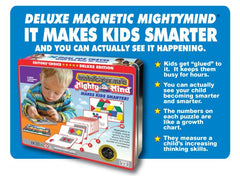MightyMind puzzle progress display shows kid's achievement while solving increasingly complex tasks.