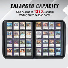 Migitec 16-pocket binder widened spine prevents bending and keeps cards flat.