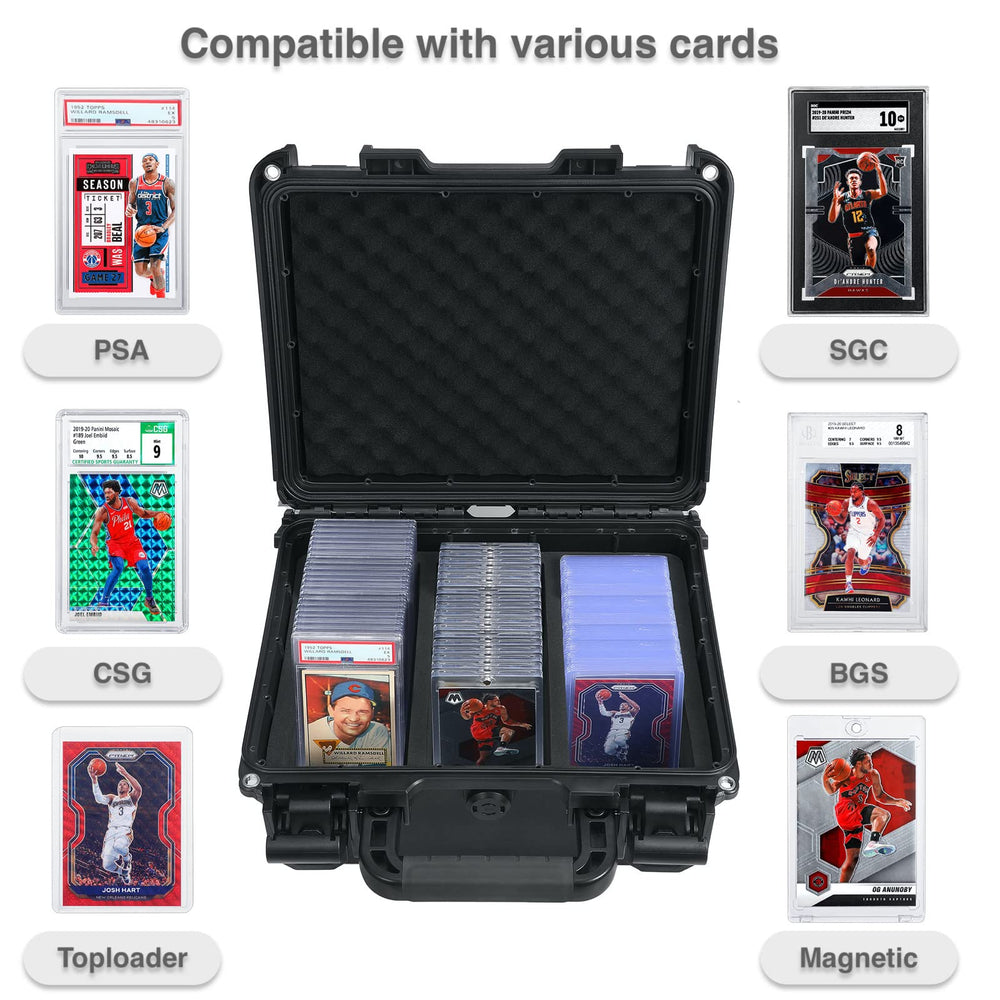 Migitec interior dividers keep cards organized and prevent movement.