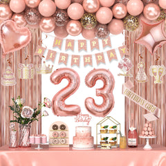 Miidenks rose gold fringe curtain for a dramatic birthday backdrop