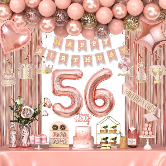 Miidenks rose gold fringe curtains create festive birthday ambiance