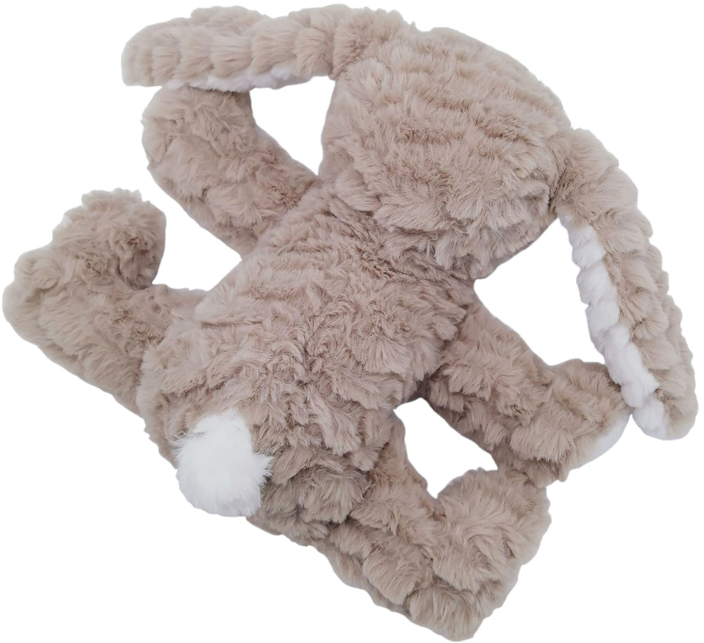 Mikee Fluffie Bunny plush medium size hug highlights its perfect toddler companion.