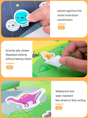 MIKNEKE jelly sticker space: space-themed stickers inspire imagination and matching.