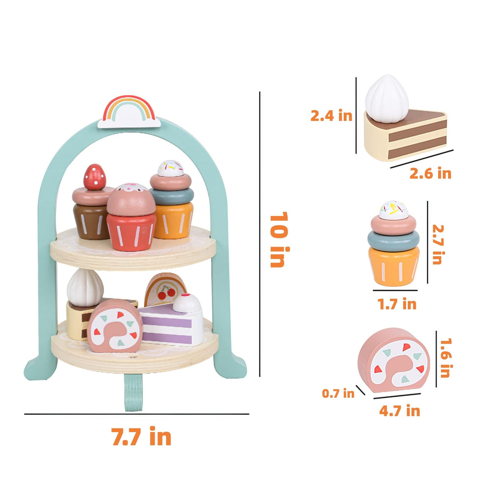 MIKNEKE child-safe non-toxic wooden toy set promotes safe creative play