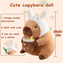 MILEGI capybara plush nap pillow soft and comforting