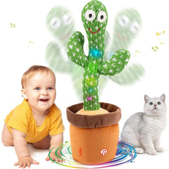 MILEGI Dancing Talking Cactus toy front view to engage baby and encourage speech