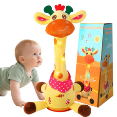 MILEGI dancing talking giraffe toy dances and lights up to engage baby during playtime