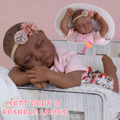 Milidool 18-inch weighted doll body ready for cuddling and nurturing role play.