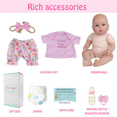 Milidool 18-inch doll fits three-month clothing for realistic wardrobe play.