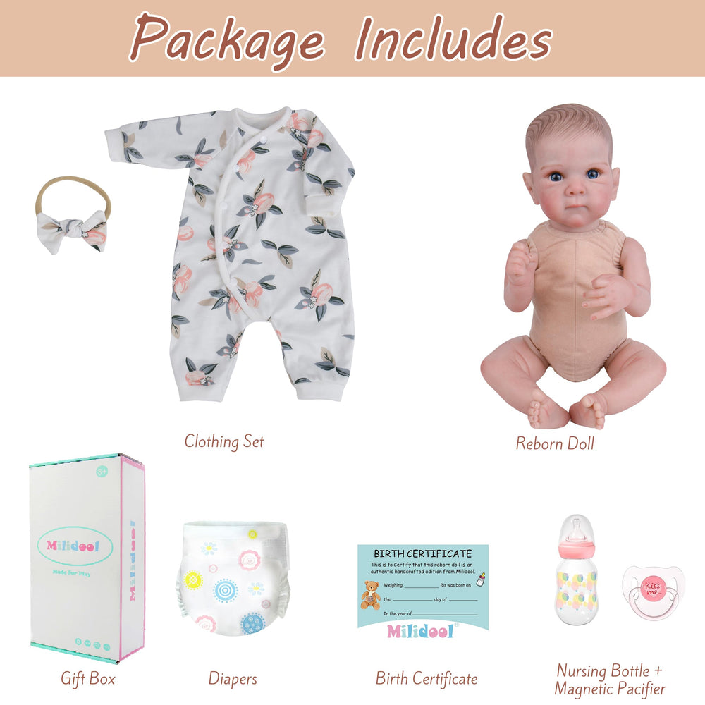 Milidool gift box includes accessories for instant pretend play.