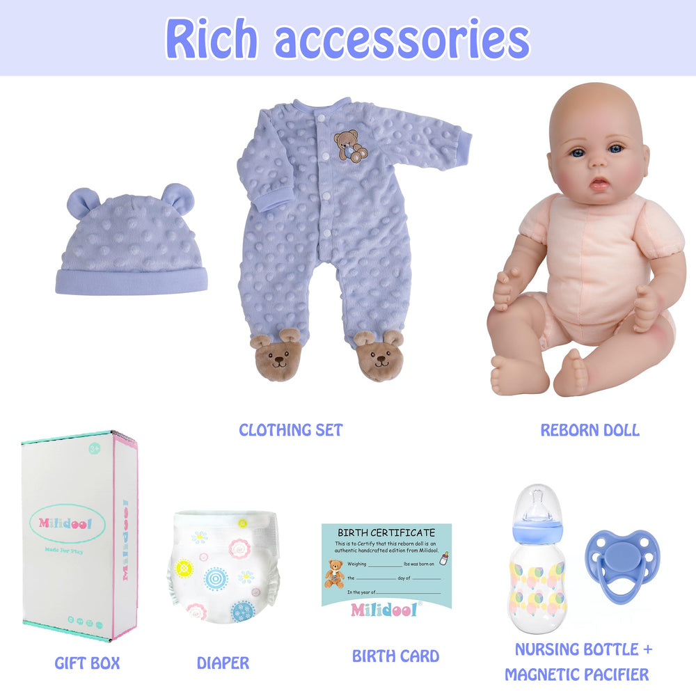 Milidool hand-rooted eyelashes add lifelike charm for pretend play