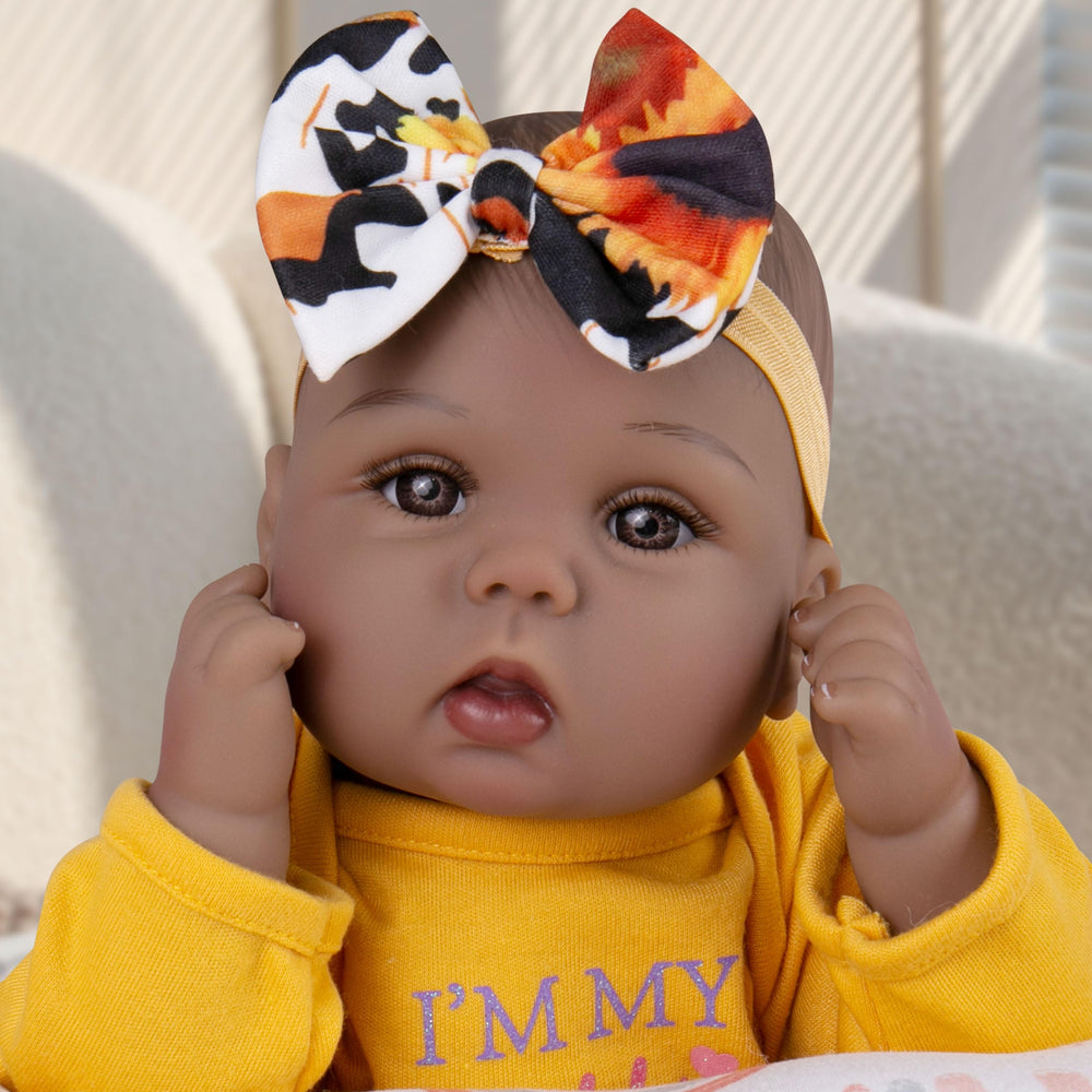 Milidool lifelike doll face 18in for realistic pretend play and bonding.