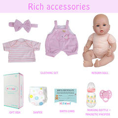 Milidool lifelike doll soft cloth body offers gentle, comforting hugs