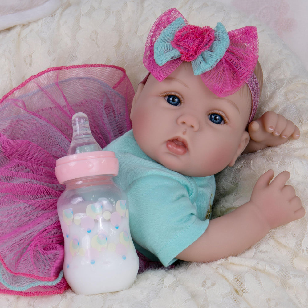 Milidool gift box doll with clothes, bottle, and pacifier