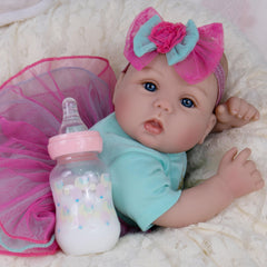 Milidool gift box doll with clothes, bottle, and pacifier
